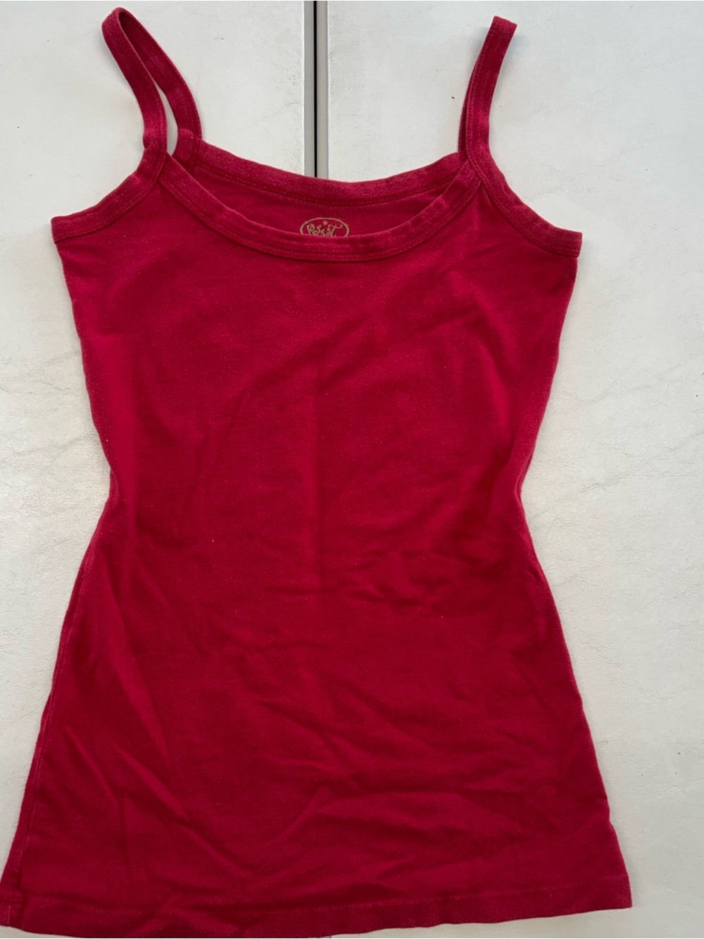 Women's Red Slim Fit Tank Top